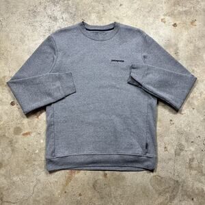 Grey Patagonia Fitz Roy Icon Uprisal Crewneck Sweatshirt Size M